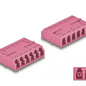 מתאם אופטי HD LC Hexaplex נ/נ בצבע ורוד DELOCK | 87928