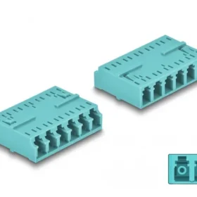מתאם אופטי HD LC Hexaplex נ/נ בצבע תכלת DELOCK | 87927