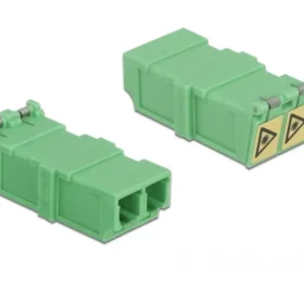 מתאם אופטי LC Duplex סינגל מוד עם מכסה להגנה בלייזר נ/נ סט 4 יח' DELOCK | 85927