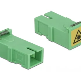 מתאם אופטי SC Simplex סינגל מוד עם מכסה להגנה בלייזר נ/נ סט 4 יח' DELOCK | 85925