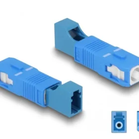 מתאם אופטי לסיבים היברידיים SC Simplex זכר לשקע LC Simplex ז/נ DELOCK | 87941