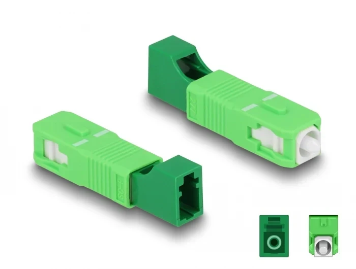 מתאם אופטי לסיבים היברידיים SC Simplex זכר לשקע LC Simplex נ/נ DELOCK | 87940