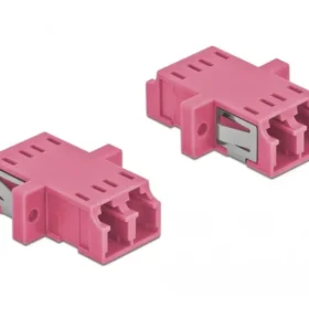 מתאם אופטי לפאנל LC Duplex OM4 מולטי מוד נ/נ סט 2 יח' DELOCK | 86537
