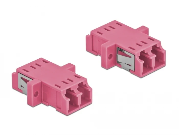 מתאם אופטי לפאנל LC Duplex OM4 מולטי מוד נ/נ סט 2 יח' DELOCK | 86537