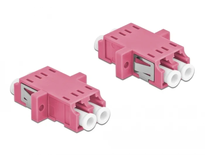 מתאם אופטי לפאנל LC Duplex OM4 מולטי מוד נ/נ סט 2 יח' DELOCK | 86537