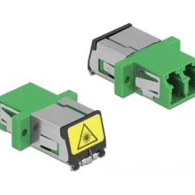 מתאם אופטי לפאנל LC Duplex סינגל מוד עם מכסה להגנה בלייזר נ/נ DELOCK | 86897