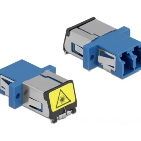 מתאם אופטי לפאנל LC Duplex סינגל מוד עם מכסה להגנה בלייזר נ/נ DELOCK | 86898