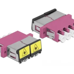 מתאם אופטי לפאנל LC Quad OM4 מולטי מוד עם מכסה להגנה בלייזר נ/נ DELOCK | 86906