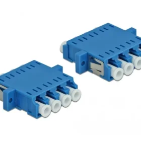 מתאם אופטי לפאנל LC Quad סינגל מוד נ/נ סט 2 יח' בצבע כחול DELOCK | 86538