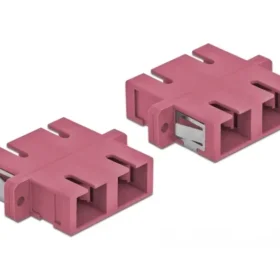 מתאם אופטי לפאנל SC Duplex OM4 מולטי מוד נ/נ סט 4 יח' DELOCK | 85998