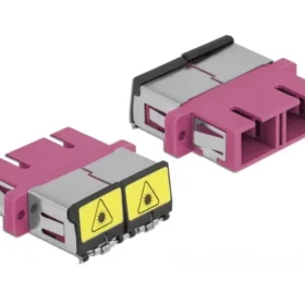 מתאם אופטי לפאנל SC Duplex OM4 מולטי מוד עם מכסה להגנה בלייזר נ/נ DELOCK | 86896