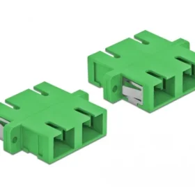 מתאם אופטי לפאנל SC Duplex סינגל מוד נ/נ סט 4 יח' בצבע ירוק DELOCK | 85992