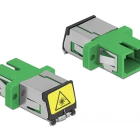 מתאם אופטי לפאנל SC Simplex סינגל מוד עם מכסה להגנה בלייזר נ/נ DELOCK | 86887