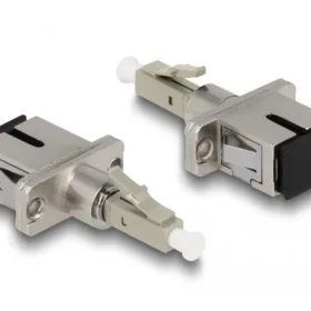 מתאם אופטי לפאנל לסיבים היברידיים LC Simplex זכר לשקע SC Simplex ז/נ DELOCK | 87945