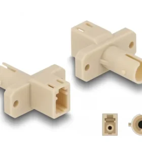 מתאם אופטי לפאנל לסיבים היברידיים LC Simplex נקבה ל- ST Simplex נקבה DELOCK | 87939