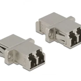 מתאם אופטי מתכתי לפאנל LC Duplex סינגל מוד נ/נ DELOCK | 86874