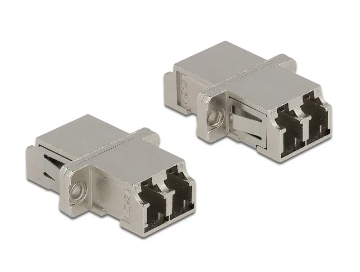מתאם אופטי מתכתי לפאנל LC Duplex סינגל מוד נ/נ DELOCK | 86874