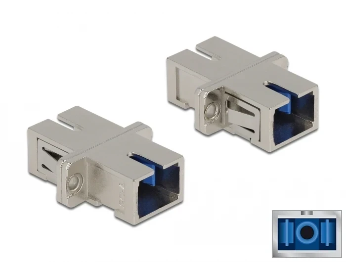 מתאם אופטי מתכתי לפאנל SC Simplex סינגל מוד נ/נ DELOCK | 86872