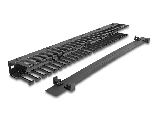 פאנל ''1U / 19 עם 3 פתחים לניהול כבלים בארון תקשורת DELOCK | 67022