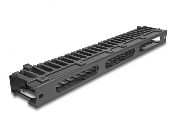 פאנל ''1U / 19 עם 3 פתחים לניהול כבלים בארון תקשורת DELOCK | 67022