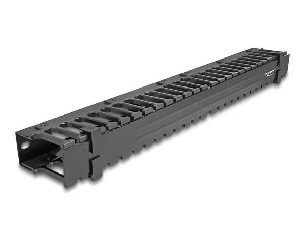 פאנל ''1U / 19 עם 3 פתחים לניהול כבלים בארון תקשורת DELOCK | 67022