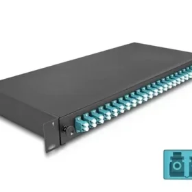 פאנל אופטי נשלף ''19 לארון תקשורת עם 24 שקעים LC Duplex OM3 להרכבה DELOCK | 67010