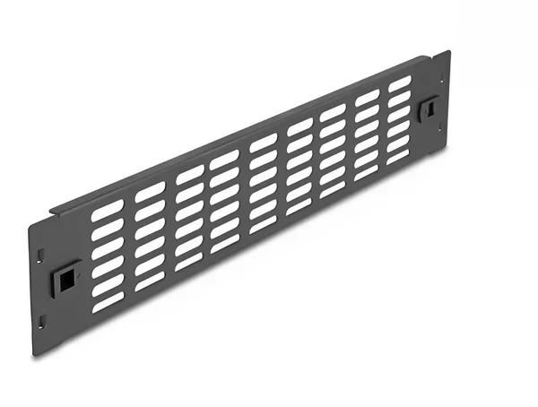 פאנל עיור עם חריצי אוורור 2U / 19'' Tool free לארון תקשורת DELOCK | 66987