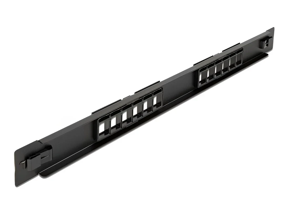 פאץ' פאנל ''19 1U לארון תקשורת 12 פורט ללא שקעים DELOCK 66821