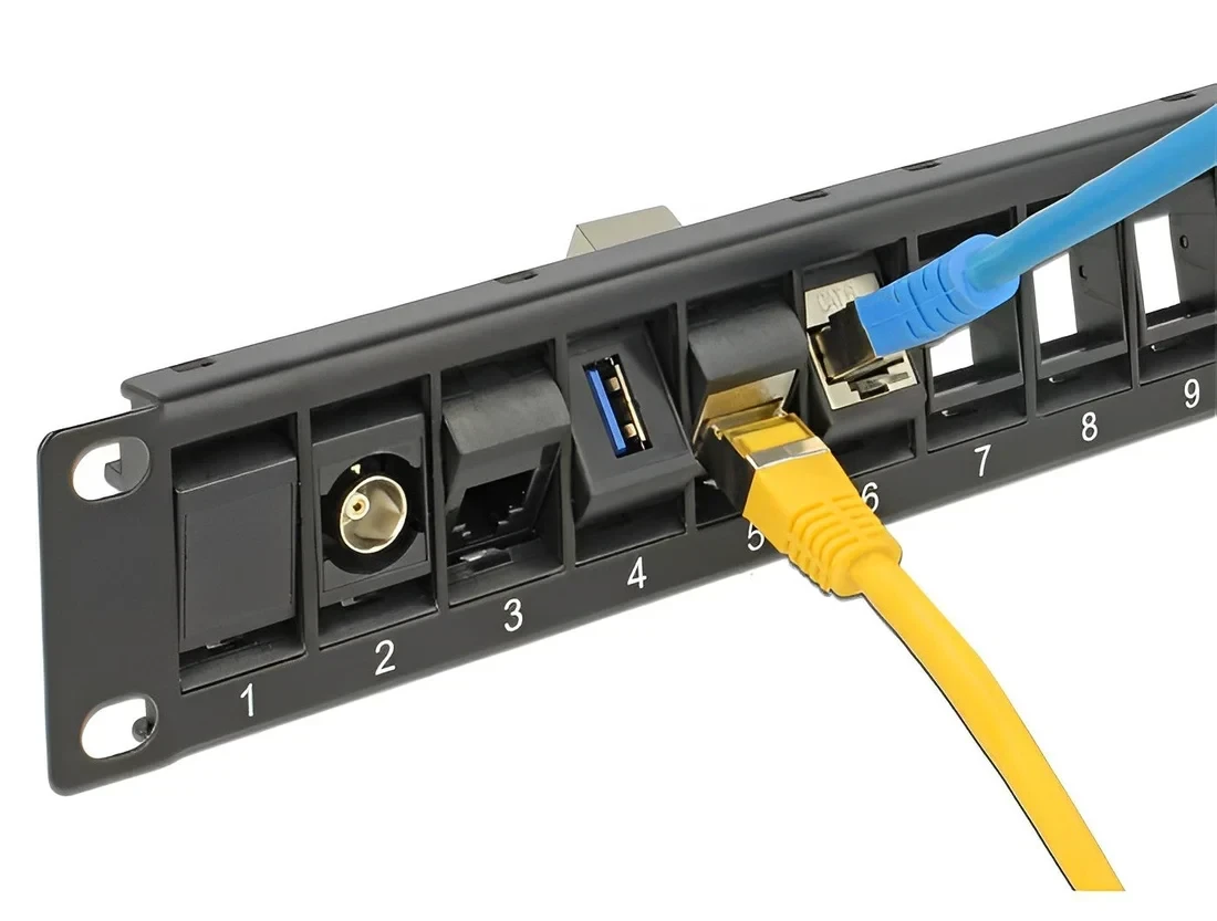 פאץ' פאנל ''19 / 1U לארון תקשורת 24 פורט rotatable להרכבה DELOCK | 43340