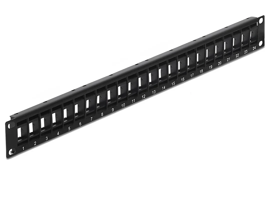 פאץ' פאנל ''19 / 1U לארון תקשורת 24 פורט rotatable להרכבה DELOCK | 43340