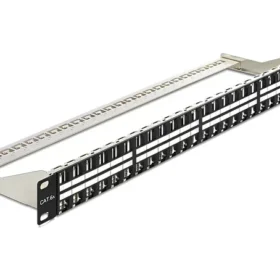 פאץ' פאנל ''19 / 1U לארון תקשורת 48 פורט ללא שקעים DELOCK | 43280