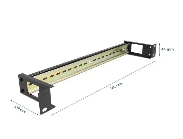 פאץ' פאנל ''1U / 19 עם מסילת DIN לארון תקשורת להרכבה DELOCK | 67031