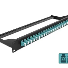 פאץ' פאנל אופטי ''19 לארון תקשורת עם 24 שקעים LC Duplex OM3 להרכבה DELOCK | 43389