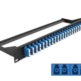 פאץ' פאנל אופטי ''19 לארון תקשורת עם 24 שקעים LC Quad OS2 להרכבה DELOCK | 43398