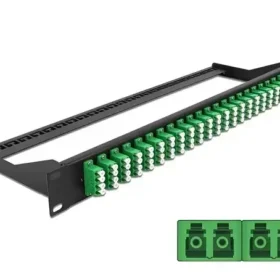 פאץ' פאנל אופטי ''19 לארון תקשורת עם 24 שקעים LC Quad OS2 להרכבה DELOCK | 43399