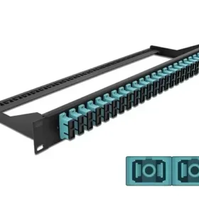 פאץ' פאנל אופטי ''19 לארון תקשורת עם 24 שקעים SC Duplex OM3 להרכבה DELOCK | 43395