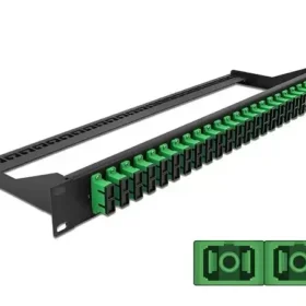 פאץ' פאנל אופטי ''19 לארון תקשורת עם 24 שקעים SC Duplex OS2 להרכבה DELOCK | 43393