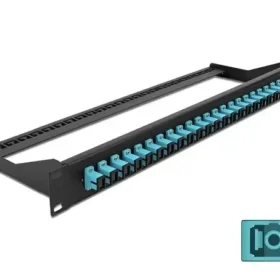 פאץ' פאנל אופטי ''19 לארון תקשורת עם 24 שקעים SC Simplex OM3 להרכבה DELOCK | 43383