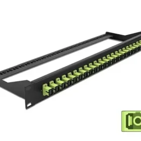 פאץ' פאנל אופטי ''19 לארון תקשורת עם 24 שקעים SC Simplex OM5 להרכבה DELOCK | 43385