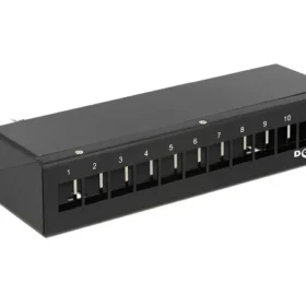 פאץ' פאנל שולחני 12 פורט ללא שקעים DELOCK | 43339