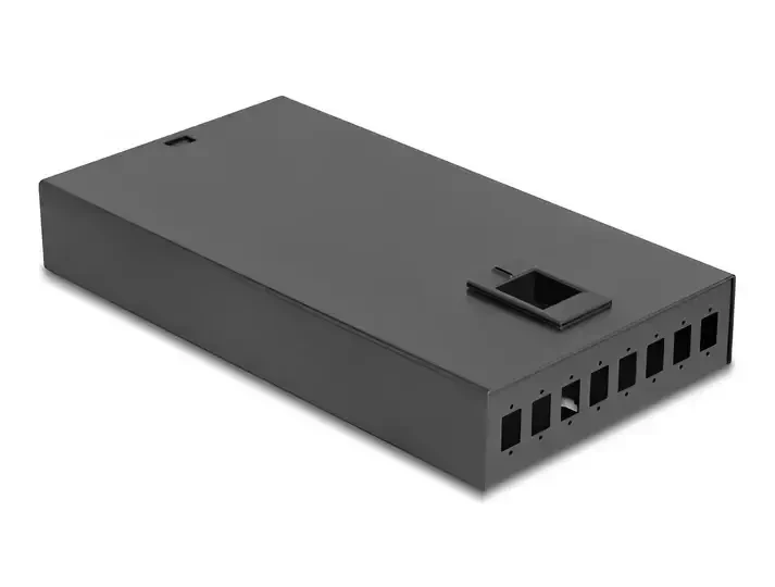 קופסא FTTH לשולחן עבודה עבור 8 סיבים אופטיים SC Simplex להרכבה DELOCK | 67032