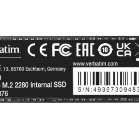 זיכרון SSD פנימי PCIe NVMe M.2 SSD 2TB בצבע שחור Verbatim | 49376 | Vi3000