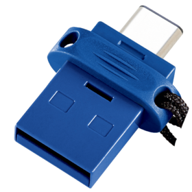 זיכרון נייד USB דיסק-און-קי חיצוני USB 3.0 DRIVE 32GB STORE´N´GO DUAL DRIVE 3.0/USB-C בצבע כחול Verbatim | 49966