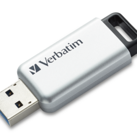 זיכרון נייד USB דיסק-און-קי חיצוני USB 3.0 DRIVE 64GB SECURE DATA PRO (PC&MAC) בצבע אפור Verbatim | 98666