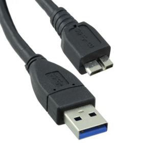 כבל USB 3.0 MICRO CABLE בצבע שחור ftdichip | USB-3.0-A-MICRO-B-CABLE