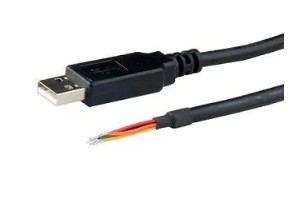 כבל USB ל-UART תומך באותות UART +3.3V בצבע שחור ftdichip | TTL-232R-3V3-WE