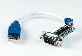 כבל מתאם USB ל-RS232 בצבע לבן ftdichip | UC232R-10-NE