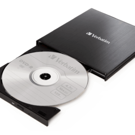 כונן DVD חיצוני EXTERNAL SLIMLINE CD/DVD WRITER USB3.2 Gen1/USB-C בצבע שחור Verbatim | 43886