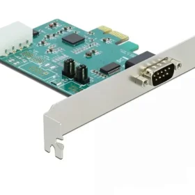 כרטיס PCIe x1 Serial RS-232 High Speed 921K Low profile עם יציאת DB9 Voltage supply צ'יפ Exar שחור DELOCK 89333