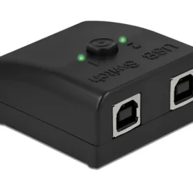 מיתוג Serial RS-232 דו - כיווני תקע DB9 לשני שקעים USB צ'יפ FTDI בצבע שחור DELOCK | 87756